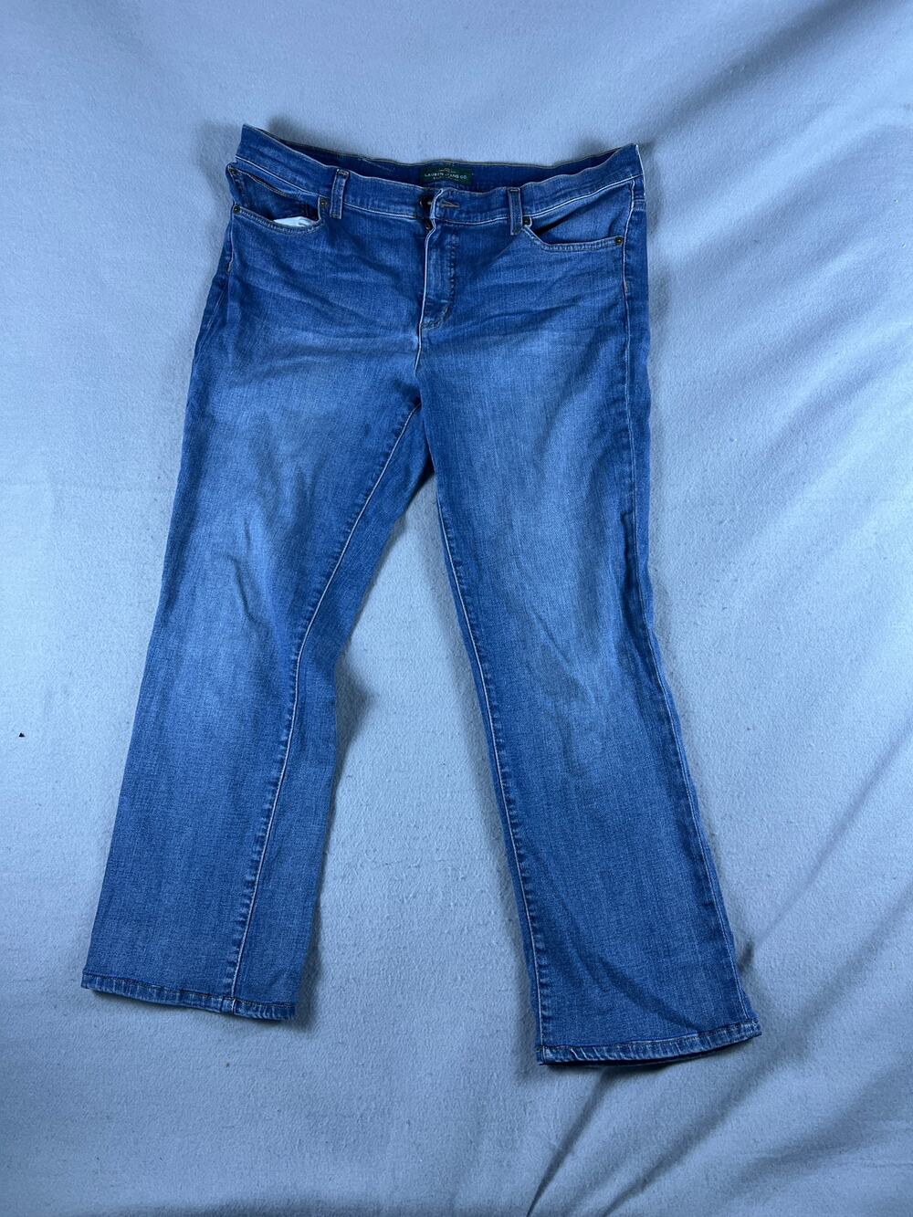Lauren Ralph Lauren Jeans Womens 38x27 Blue Straight Leg Medium Wash Denim